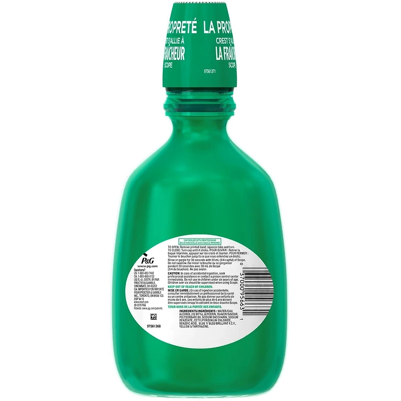 Rince-bouche Crest Scope Classique, Formule originale, 1,5 L