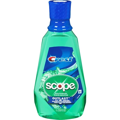 Crest Scope Outlast Mouthwash, Long Lasting Mint,  1 L