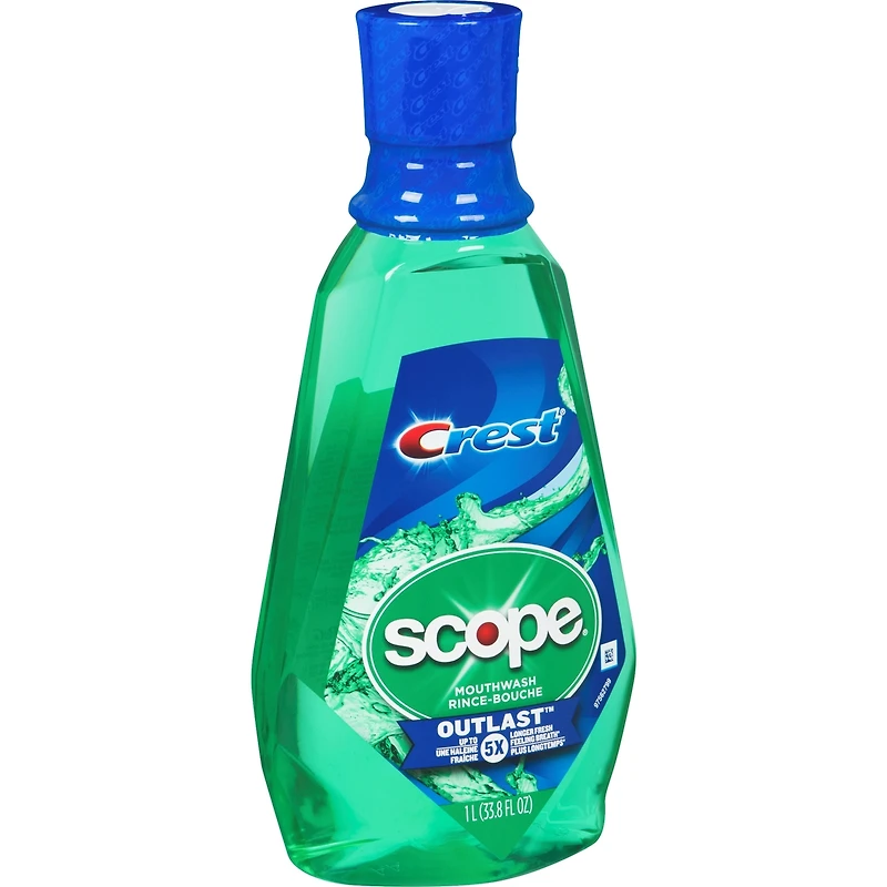 Rince-bouche Crest Scope Outlast, saveur Menthe longue durée, 1 L