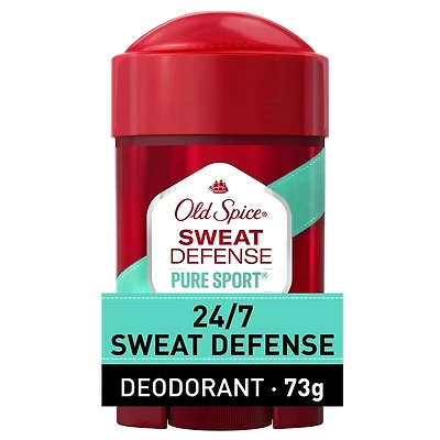 Antisudorifique et désodorisant anti-sueur invisible en bâton Old Spice Hardest Working pour hommes, parfum Pure Sport Plus, 73 grammes