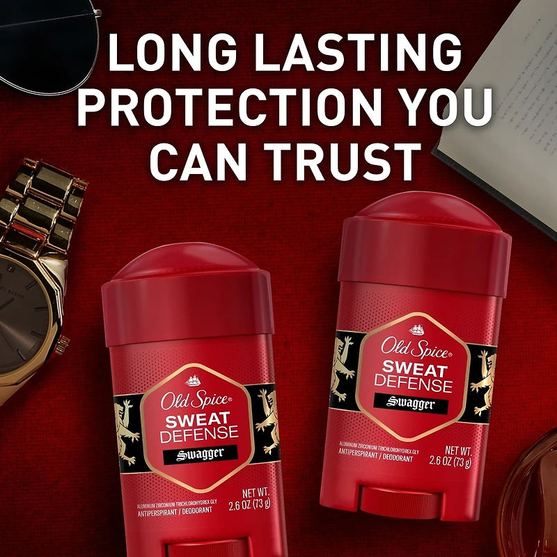 Old Spice Hardest Working Stronger Swagger Sweat Defense Invisible Solid Anti-Perspirant & Deodorant for Men, 73 grams