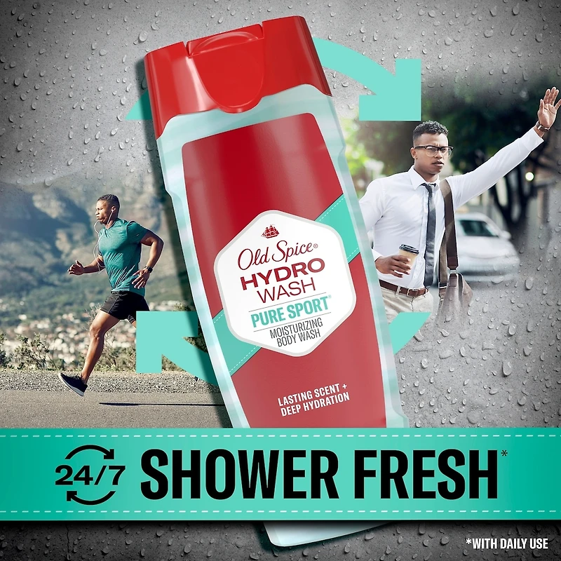 Old Spice Hydro Wash Body Wash Hardest Working Collection Pure Sport Plus 473ml