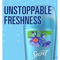 Antisudorifique et désodorisant invisible en bâton Secret, parfum Nénuphar, 14 grammes