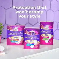 Protège-dessous quotidiens Always Radiant longs, non parfumés, protection jusqu’à 100 % sans odeurs