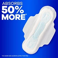 Always Maxi Pads Size 3 Extra Long Super Absorbency Unscented with Wings