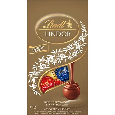 Truffes LINDOR assorties de Lindt – Sac 150 g