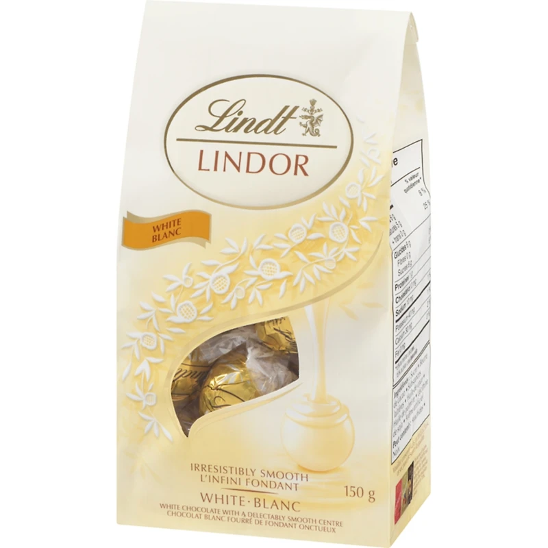 LINDOR White Chocolate Truffles, Bag