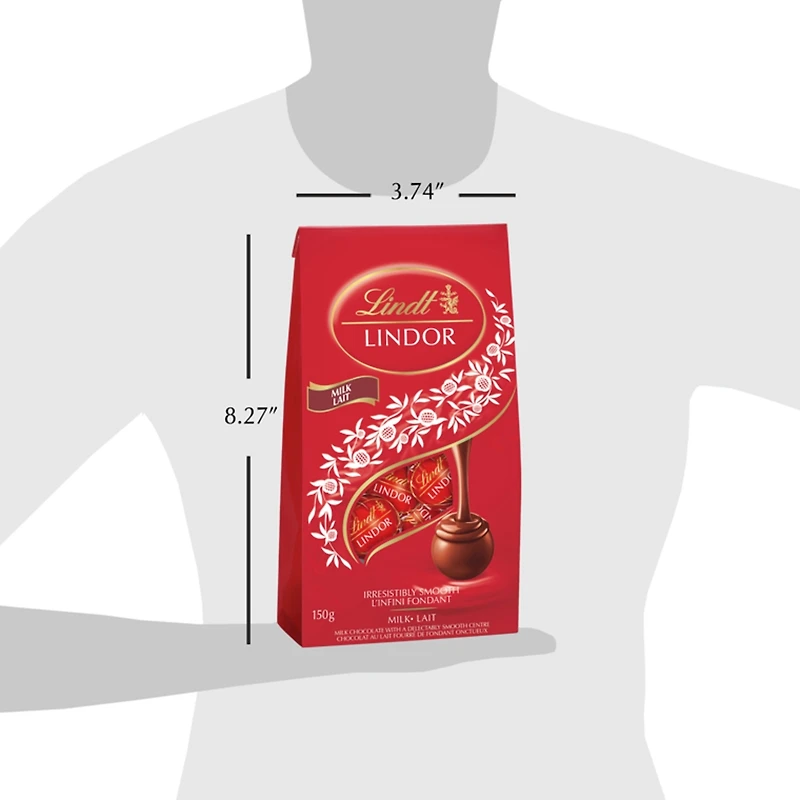 Lindt LINDOR Milk Chocolate Truffles Bag 150g