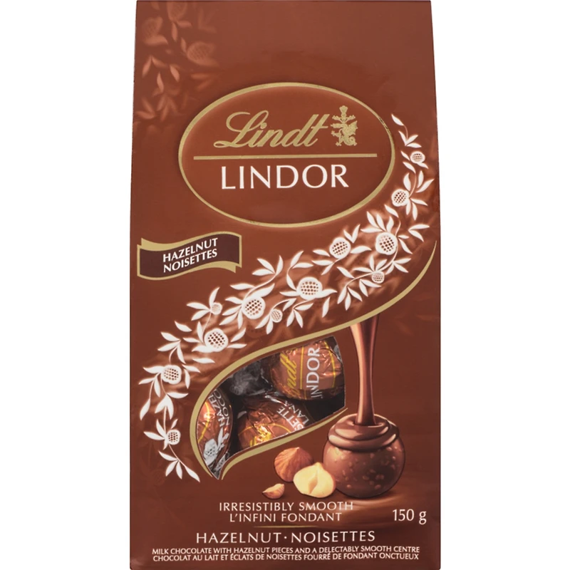 LINDOR Hazelnut Milk Chocolate Truffles Bag