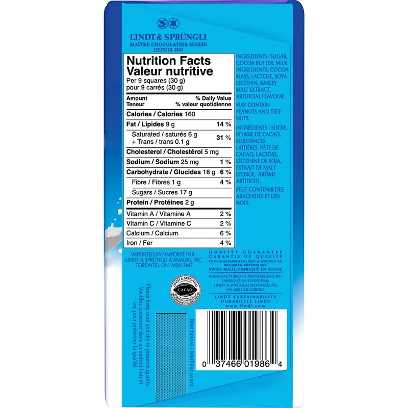 SWISS CLASSIC Milk Chocolate Bar 100g