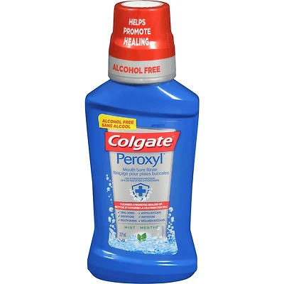 Rinçage sans alcool pour plaies buccales Colgate Peroxyl Menthe, 237 mL