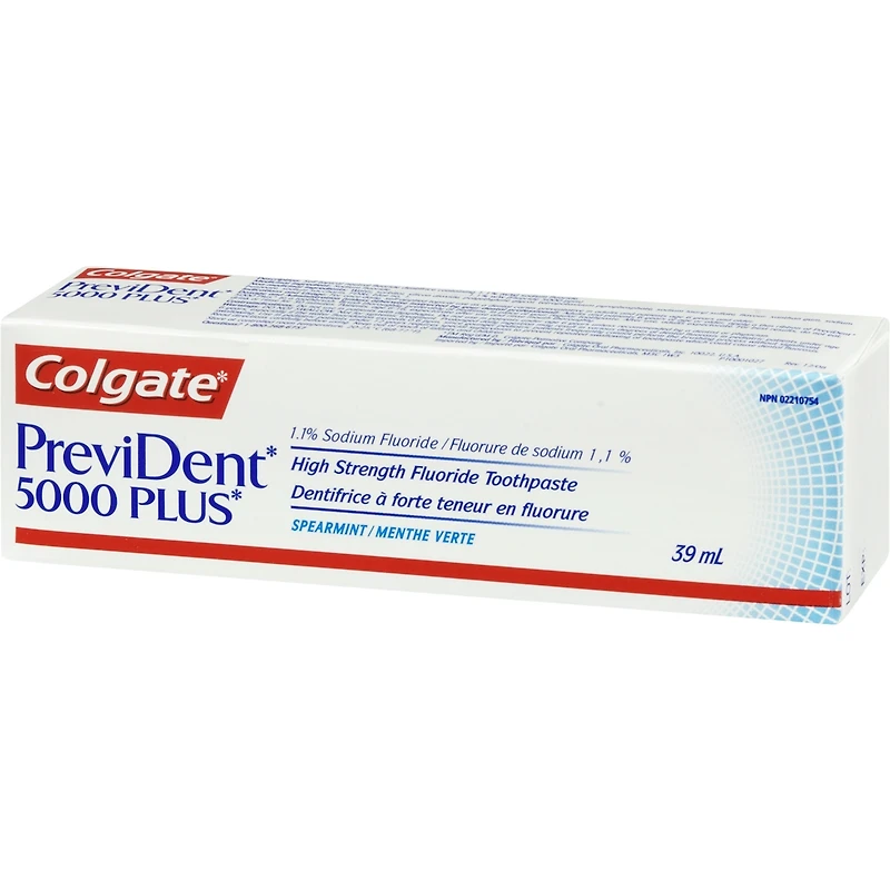 Colgate * PreviDent * Booster Plus 5000 ppm Dentifrice fluorure anti-carie, menthe, 39 ml