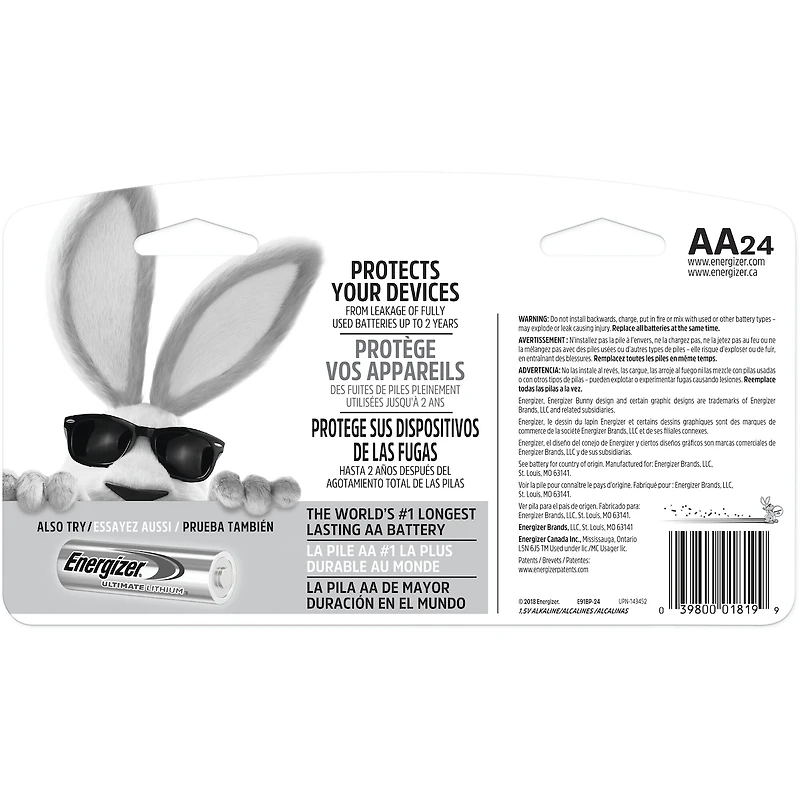 Piles alcalines AA Energizer MAX