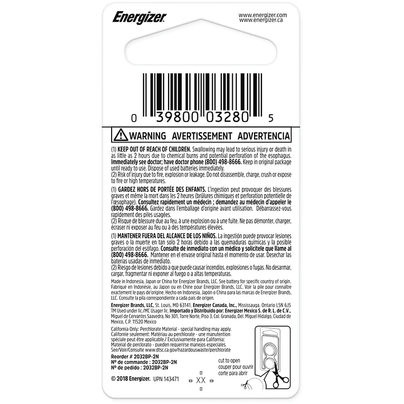 Pile miniature Energizer  au lithium