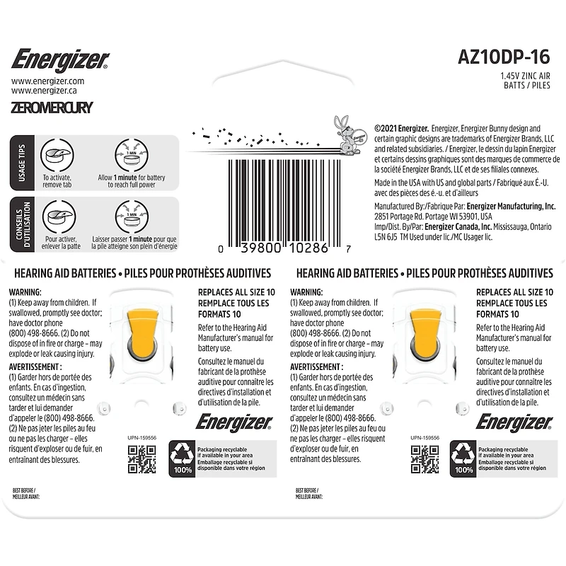 EZ Turn & Lock Size 10, Yellow