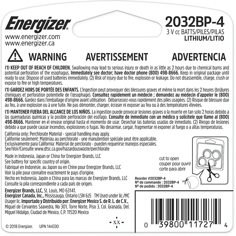 Energizer 2032 Lithium Coin Battery