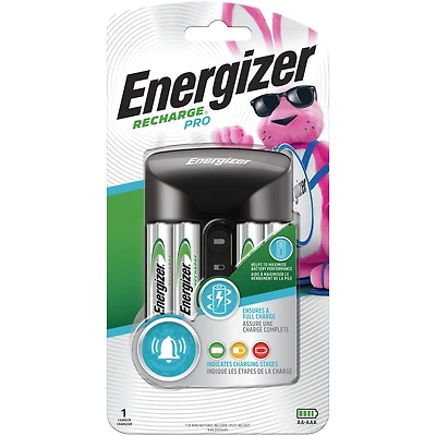Chargeur Pro Energizer Recharge pour les piles AA et AAA NiMH
