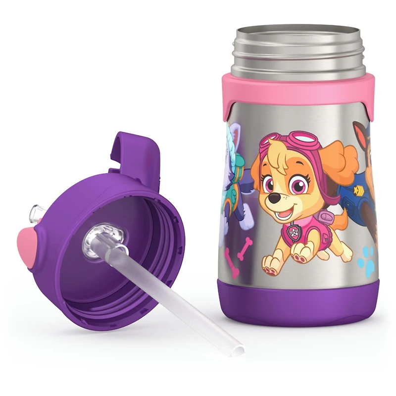 Bouteille d'eau FUNtainer® de 290 ml avec paille Paw Patrol (Fille)