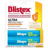 Baume protecteur pour les lèvres/ Écran solaire Ultra Protection 2-PK