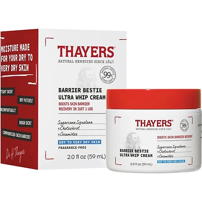 Barrier Bestie Ultra Whip Face Cream, Moisturizer with Sugarcane Squalane and Ceramides
