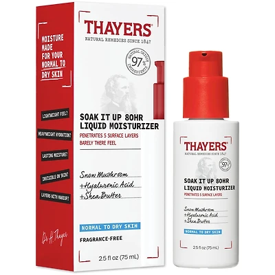 Soak It Up 80HR Liquid Moisturizer, Hydratant pour le visage avec acide hyaluronique et champignon des neiges