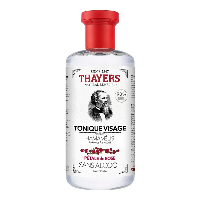 Rose Petal Alcohol Free Witch Hazel Face Toner with Aloe Vera formula 355ml