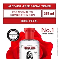Rose Petal Alcohol Free Witch Hazel Face Toner with Aloe Vera formula 355ml