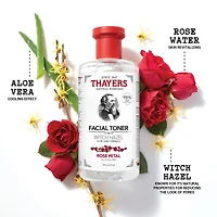 Rose Petal Alcohol Free Witch Hazel Face Toner with Aloe Vera formula 355ml