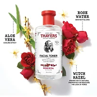 Rose Petal Alcohol Free Witch Hazel Face Toner with Aloe Vera formula 355ml