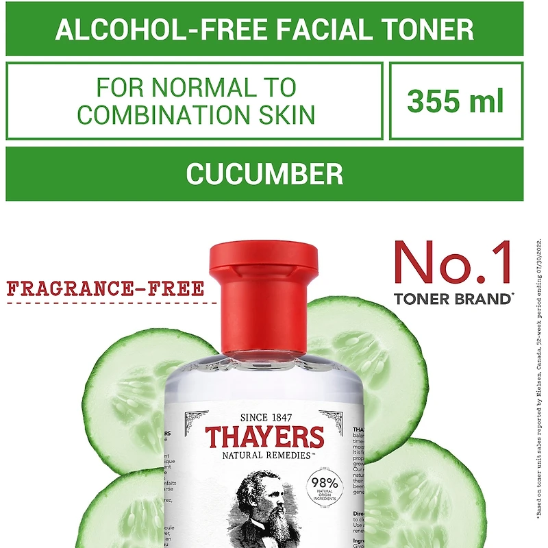 Cucumber Alcohol-Free Witch Hazel Face Toner with Aloe Vera