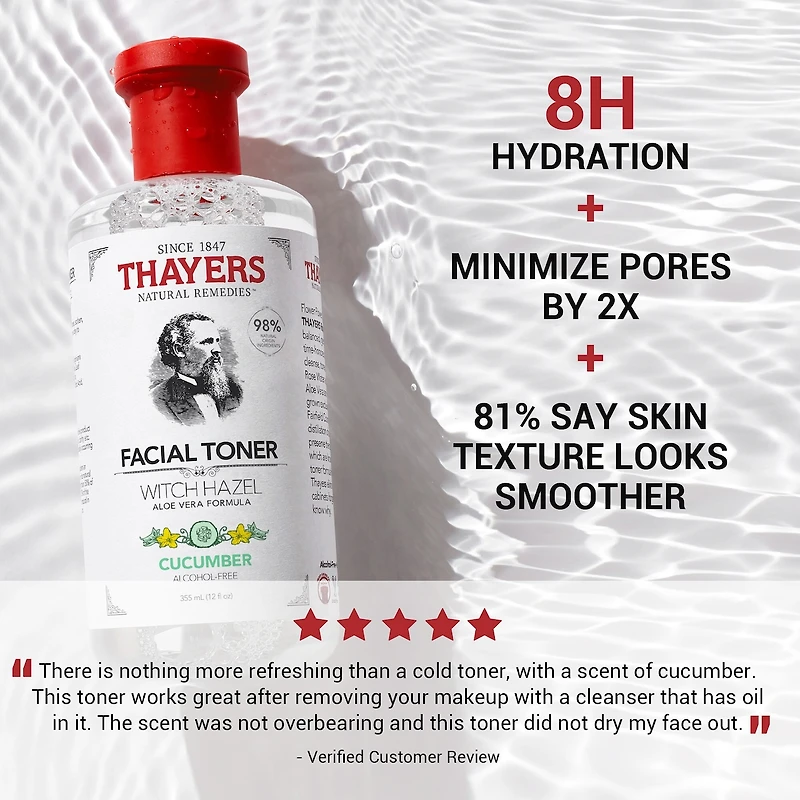 Cucumber Alcohol-Free Witch Hazel Face Toner with Aloe Vera