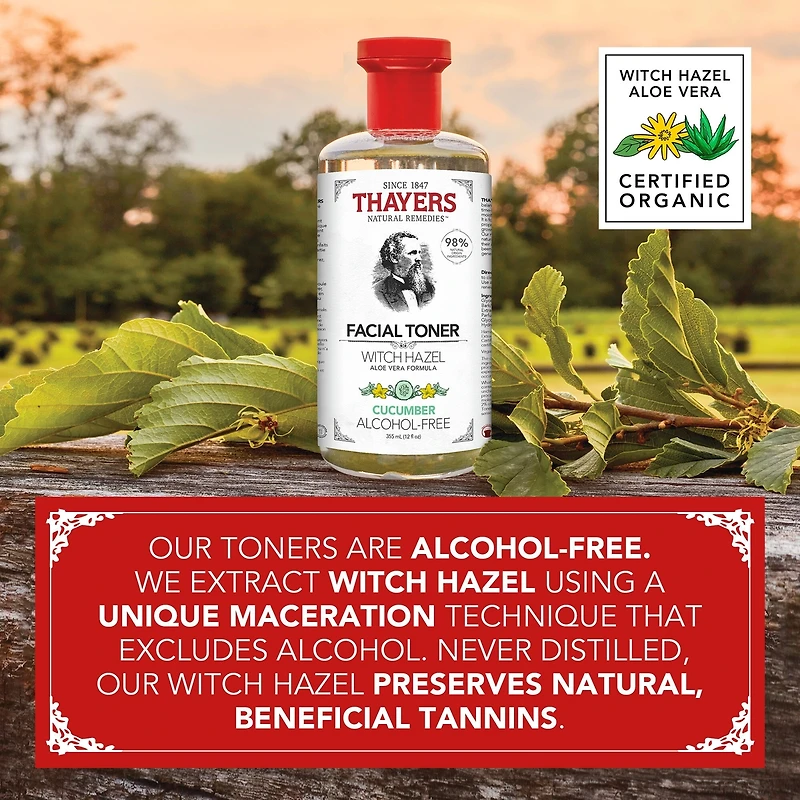 Cucumber Alcohol-Free Witch Hazel Face Toner with Aloe Vera