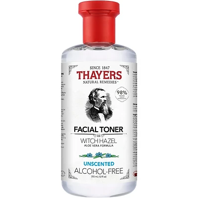 Unscented Alcohol Free Witch Hazel Face Toner with Aloe Vera