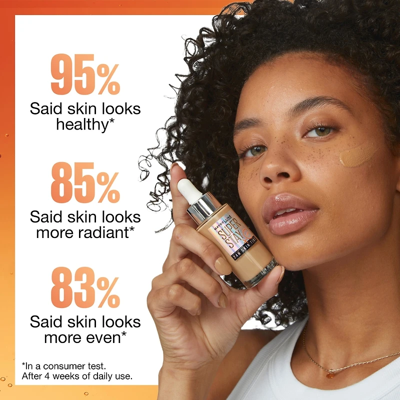 Maybelline New York Super Stay Up To 24H Skin Tint Foundation, skin-like coverage, with Vitamin C*, Shade 312, 30 ml