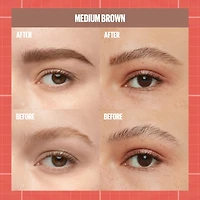 Maybelline New York 2-1 Build a Brow for real-looking full brows 2 easy steps, Medium Brown, 0.4 ml