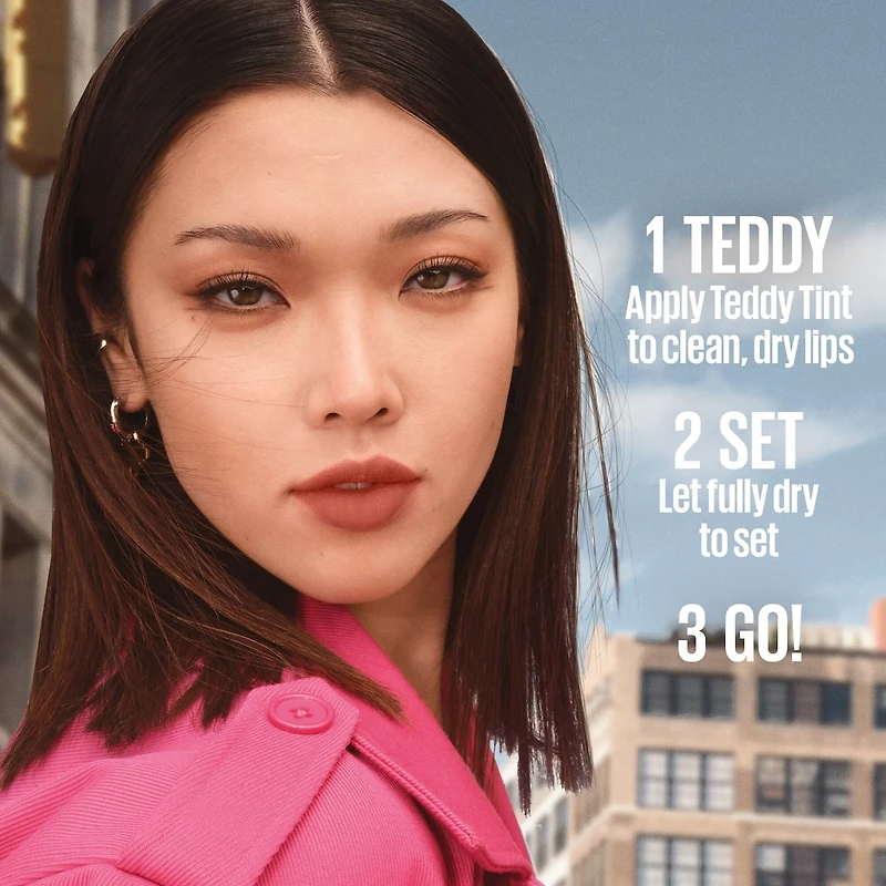 Teddy Tint Nudes Soft Lip Tint, Sheer, Blurred Matte Finish