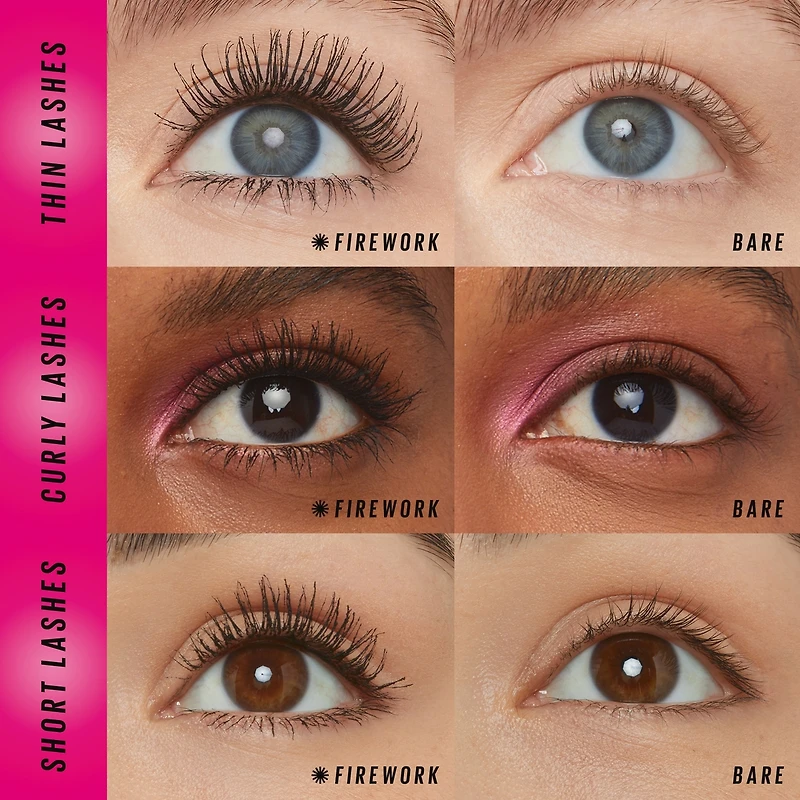 Lash Sensational Firework Mascara, Waterproof Volumize, 360 Flare Impact