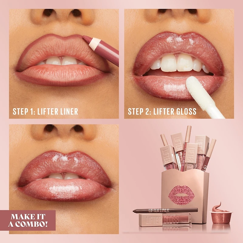 Lifter Lip Liner, Long-Lasting, Smooth Glide Application, Hyaluronic Acid