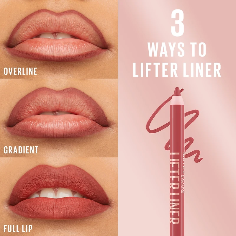 Lifter Lip Liner, Long-Lasting, Smooth Glide Application, Hyaluronic Acid