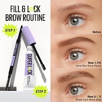 Colle à sourcils hydrofuge teintée Super Lock