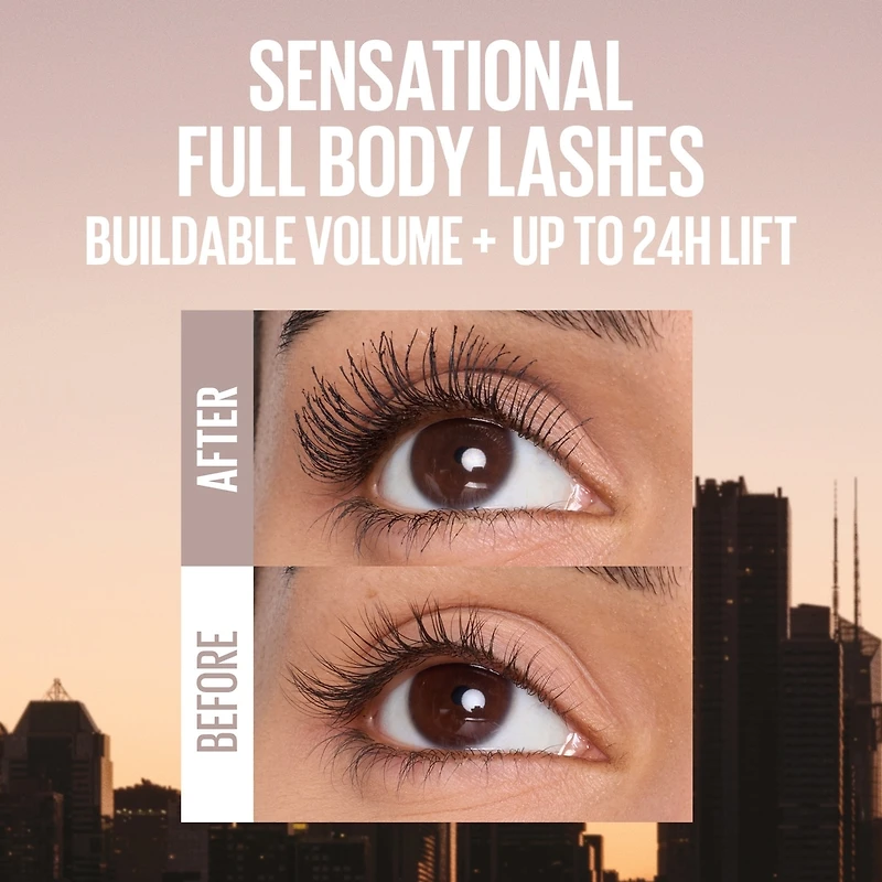 Lash Sensational Body Waterproof Mascara, Volumizing, Lifting