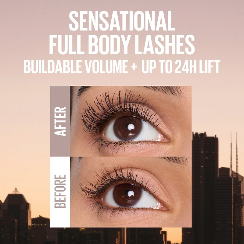 Lash Sensational Body Waterproof Mascara, Volumizing, Lifting