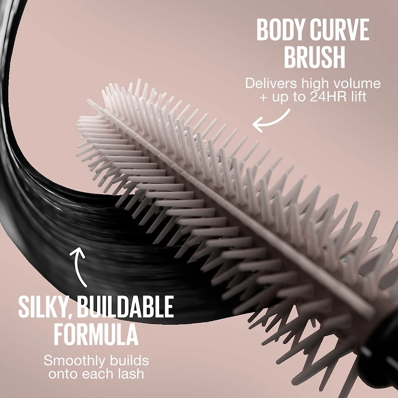 Lash Sensational Body Waterproof Mascara, Volumizing, Lifting