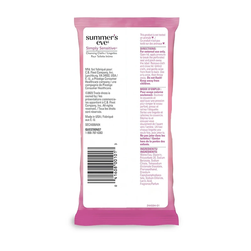 Summer's Eve Simply Sensitive Cleansing Cloths