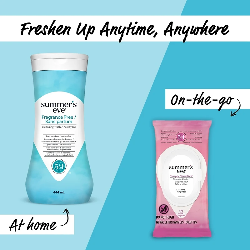 Summer's Eve 5 in 1 Cleansing Wash - Fragrance Free