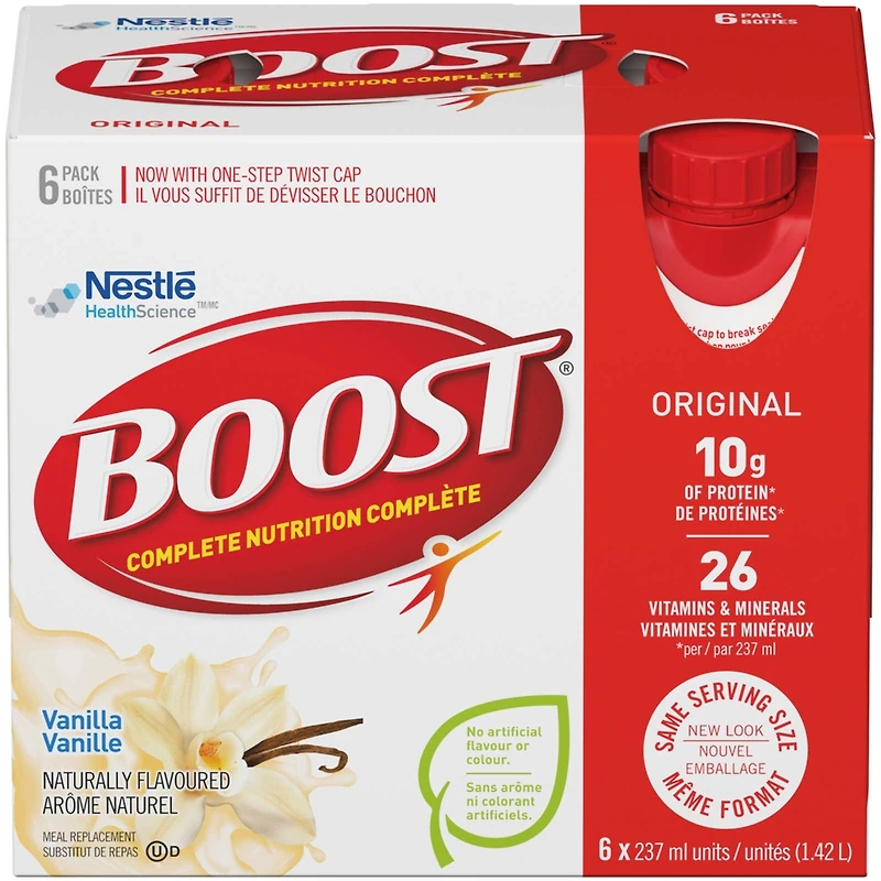Substitut de repas liquide BOOST® Original, vanille, emb. de 6