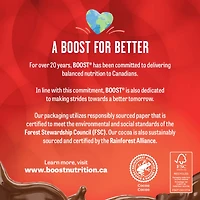 Substitut de repas liquide BOOST® Original, chocolat, emb. de 6, 6 x 237 ml