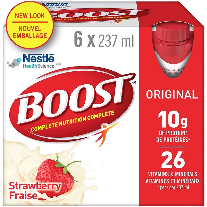 Original Strawberry Meal Replacement Drink, Pack of 6, 6 x 237 ml