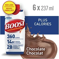 Préparation pour régime liquide BOOST® PLUS Calories au chocolat, 6 x 237 ml