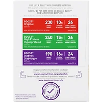 Supplément nutritionnel BOOST® Diabétique, vanille, emb. de 6, 6 x 237 ml